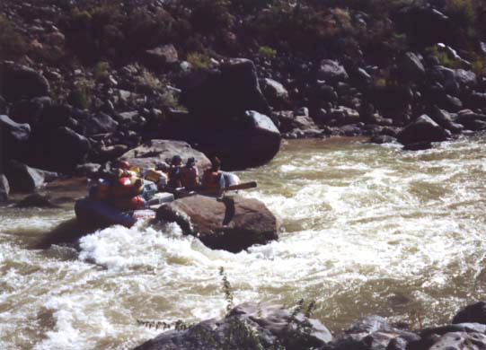 Our guide Jeremy manuvers white water